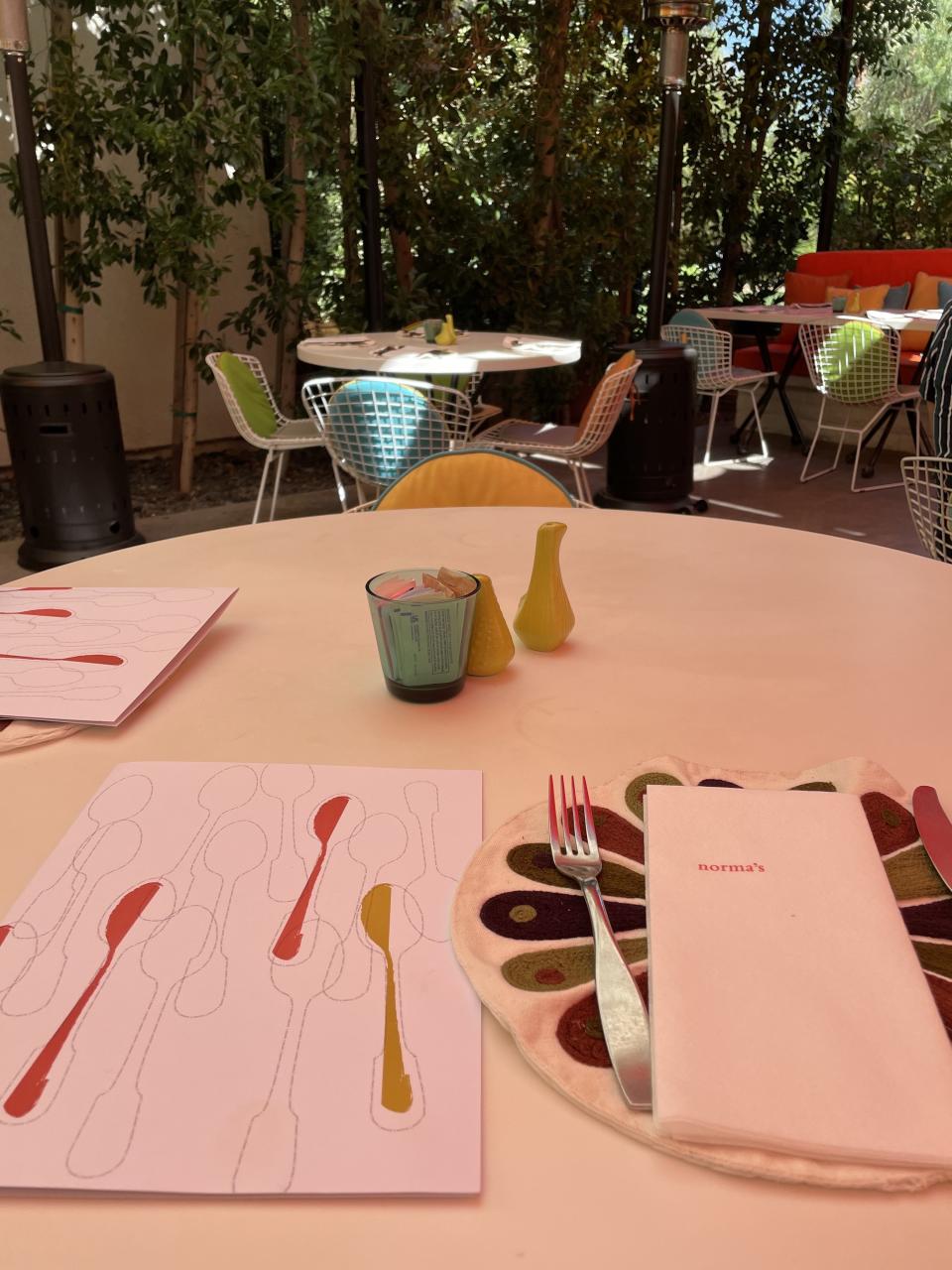 The brunch table at Norma's