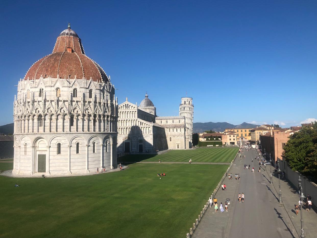 Wide open spaces: the Campo dei Miracoli in Pisa in July 2020 (Simon Calder)