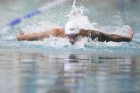 Caeleb Dressel swims the men's 100 butterfly during the Speedo Atlanta Classic finals Friday, May 12, 2023, in Atlanta. (AP Photo/Brynn Anderson)