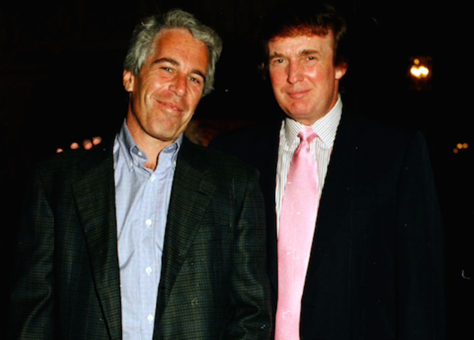 Jeffrey Epstein, left, with Donald Trump at the Mar-a-Lago estate, Palm Beach, Florida, in 1997 (Picture: Getty)