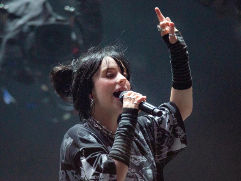 Billie Eilish at Glastonbury 2022 (Joel C Ryan/Invision/AP)