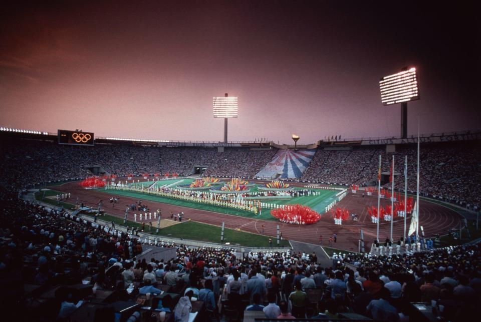 Opening ceremony of the 1980 Summer Olympic Games in Moscow.