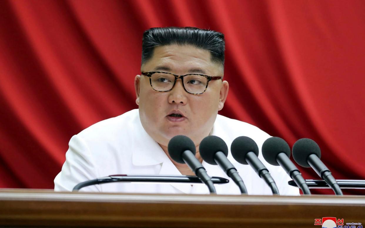 Kim Jong-un says the world will witness a new strategic weapon to be possessed by North Korea in the near future - KCNA via KNS