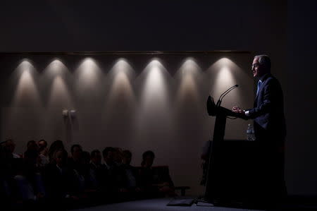 Australian Prime Minister Malcolm Turnbull announces the federal government's Cyber Security Strategy at the Australian Technology Park in Sydney, April 21, 2016. REUTERS/Dean Lewins/AAP