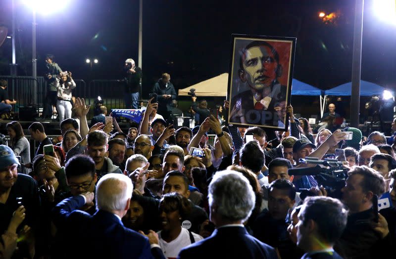 Democratic U.S. presidential candidate and former Vice President Joe Biden speaks at his Super Tuesday night rally in Los Angeles