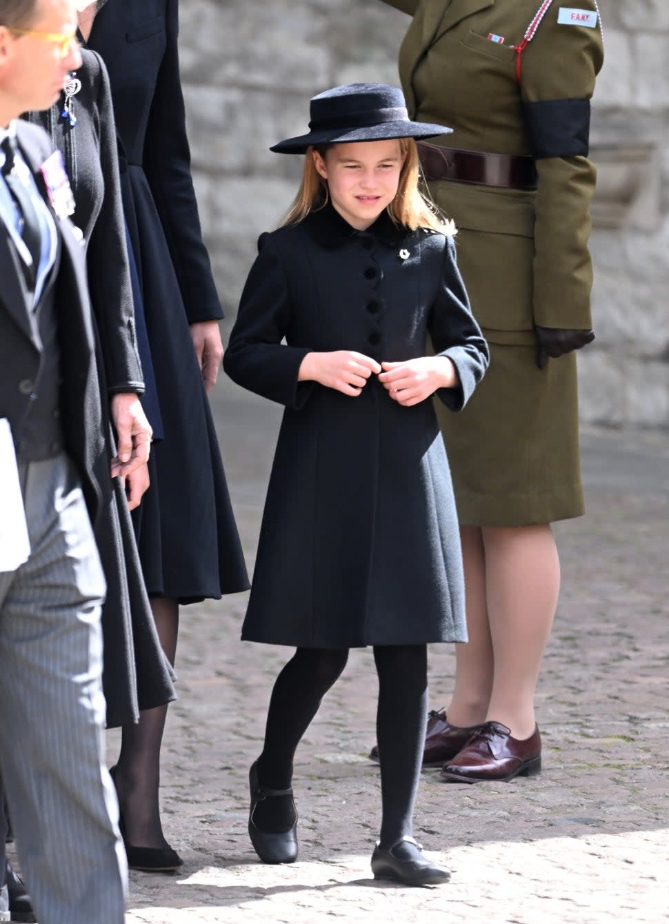 Princess Charlotte attends the funeral of the queen 