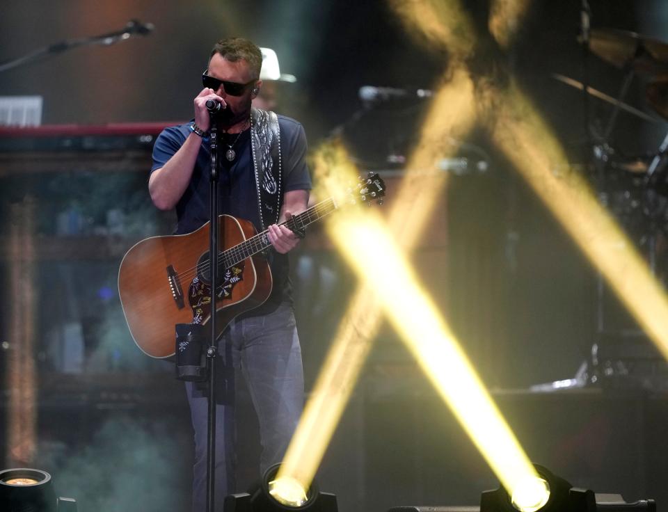 Country superstar Eric Church kept fans on their feet at the Iowa State Fair.