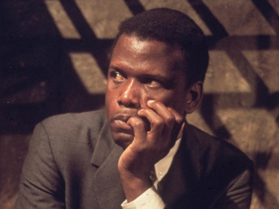 Sidney Poitier filming ‘In the Heat of the Night’ in 1969 (Getty Images)