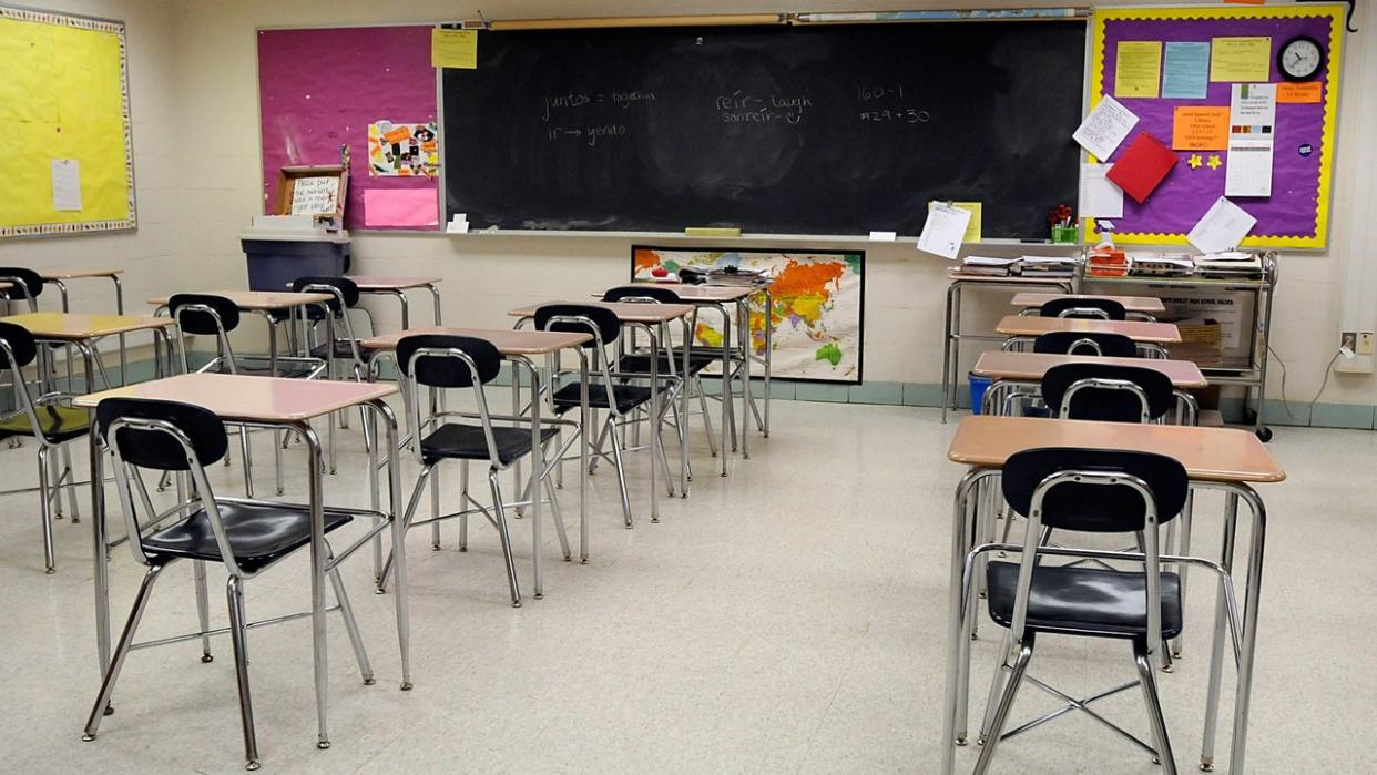 <div>A vacant high school classroom (Getty Images)</div>