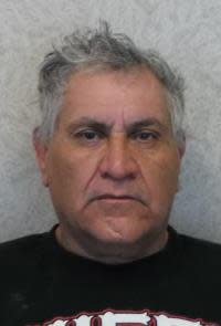 John Ray Delgadillo was arrested Dec. 28, 2022, for allegedly living in a home on the outskirts of Apple Valley while keeping his registered sex-offender status in California as homeless.