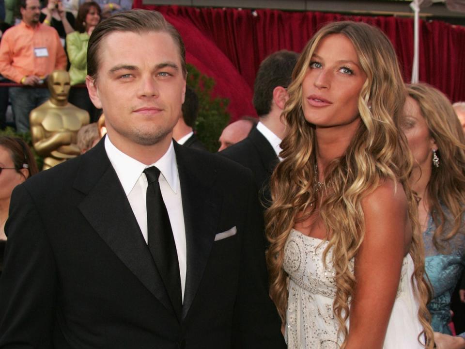 Leonardo DiCaprio and Gisele Bundchen arrives at the 77th Annual Academy Awards at the Kodak Theater on February 27, 2005 (Getty Images)