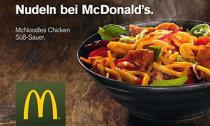 Estos <em>noodles </em>de pollo al estilo asiático no estaban disponibles ni en China, ni en ningún otro país de Oriente, sino en Austria. (Foto: McDonald's).