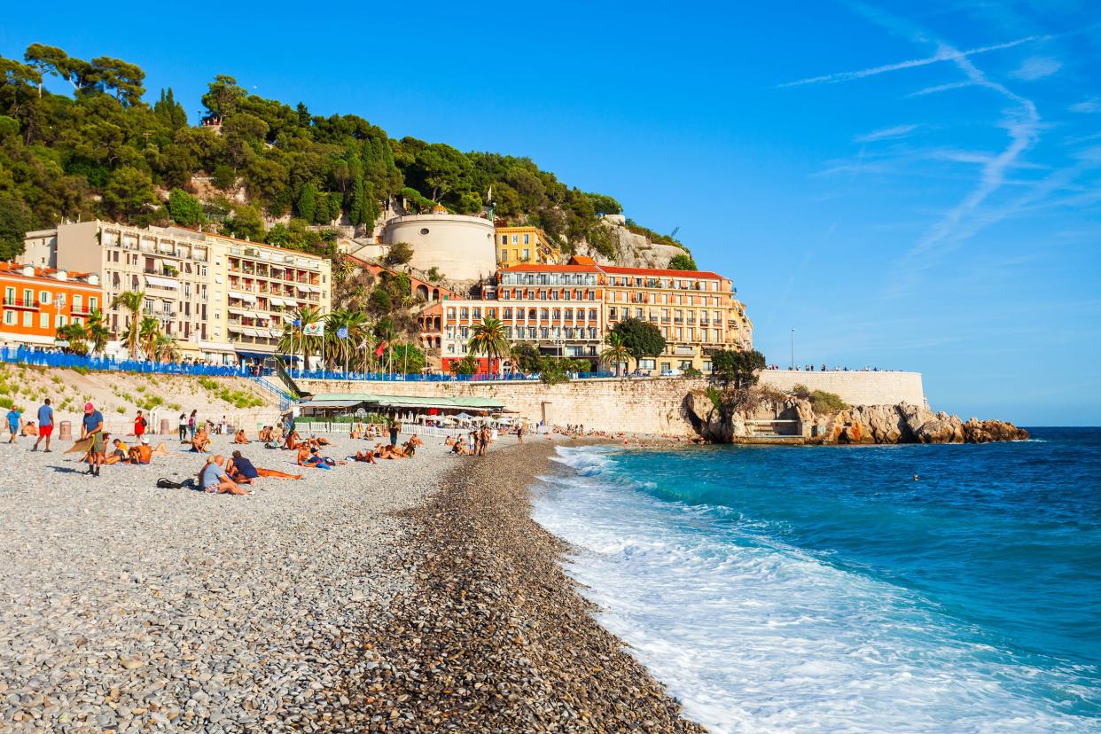 Plage Blue Beach in Nice, France