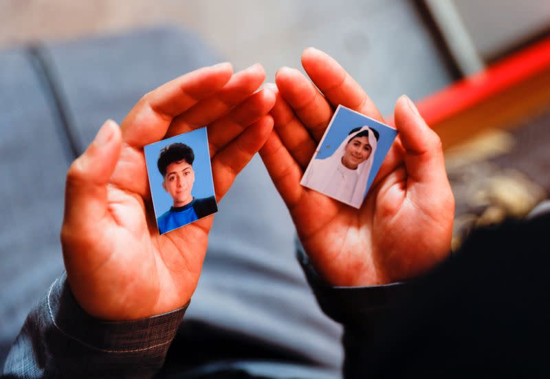 Palestinian mother mourns son killed in a missile strike, in Gaza