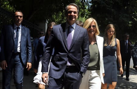 Swearing-in ceremony for Greek Prime Minister-elect Mitsotakis, in Athens