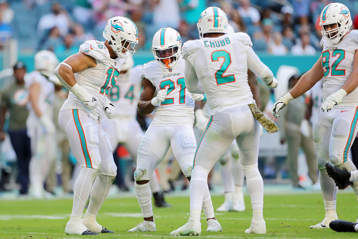 PFF on X: This Dolphins trio has been unstoppable 