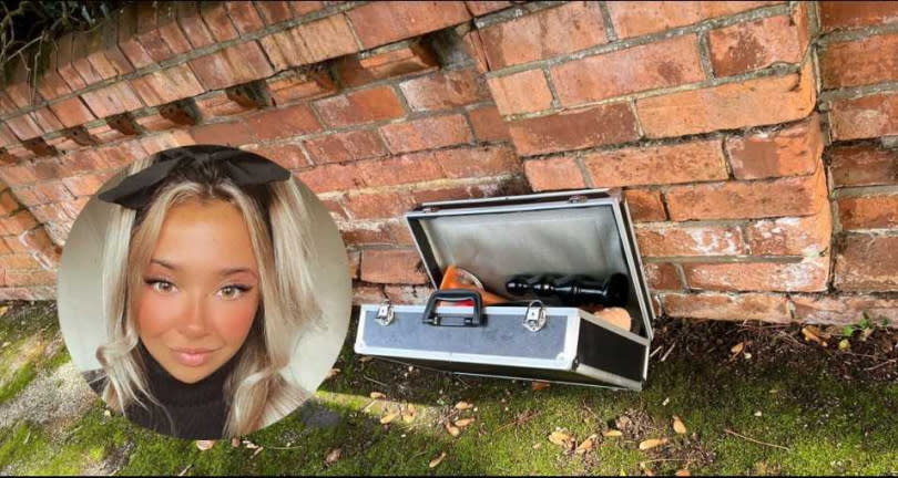 英國女子荷莉在路邊發現一個裝滿情趣用品的手提箱。（圖／翻攝自臉書@Dorset Live）