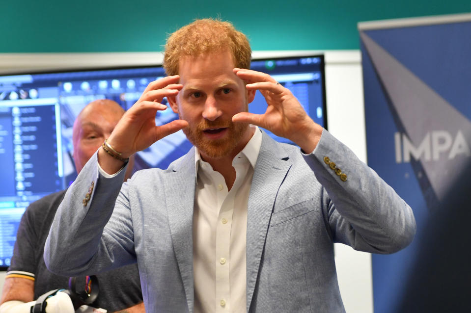 The Duke of Sussex during his visit to Sheffield Hallam University, Sheffield, to learn about their commitment to applied learning in teaching and research.