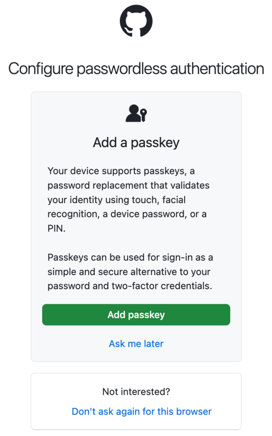 The beginning of our passwordless journey: passkeys login