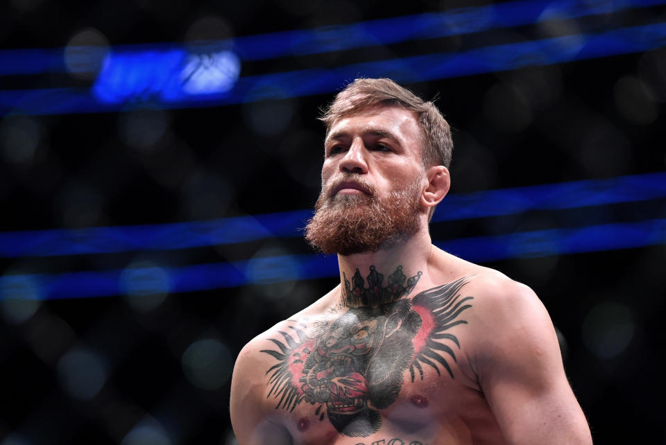 While he is set to take on Donald Cerrone later this month, Conor McGregor sounds more than ready for a rematch with Khabib Nurmagomedov. (Brandon Magnus/Zuffa LLC/Getty Images)