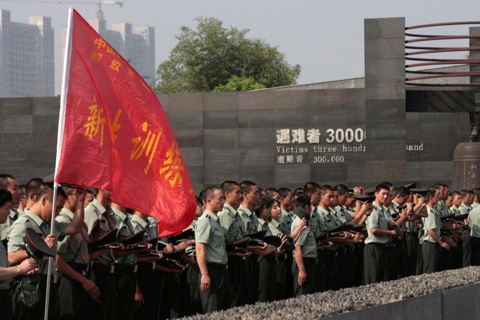 China Chinese Flag People's Liberation Army Soldiers Nanjing Massacre Museum