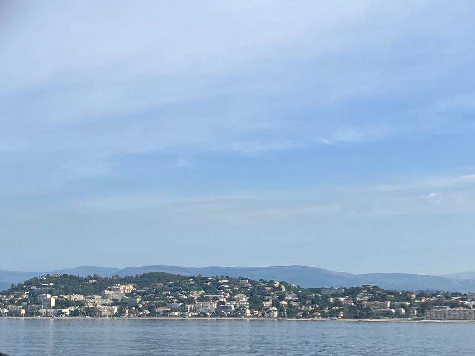 view of cannes france from the deck of a cruise ship