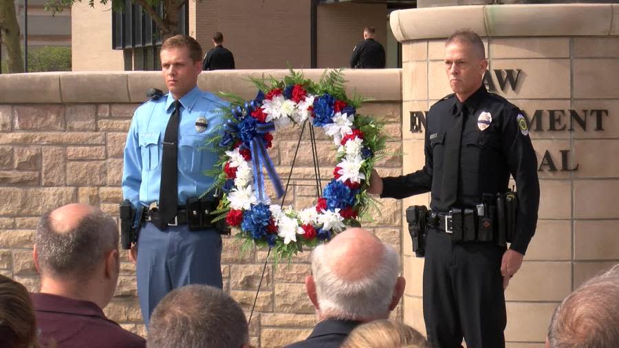 Scenes from the law enforcement memorial ceremony in Wichita on May 15, 2024. (KSN News Photo)