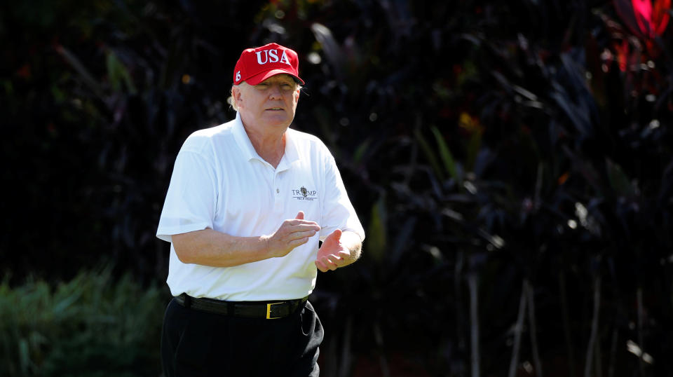 Donald Trump reportedly spent seven straight days golfing during his Christmas vacation. (Reuters)