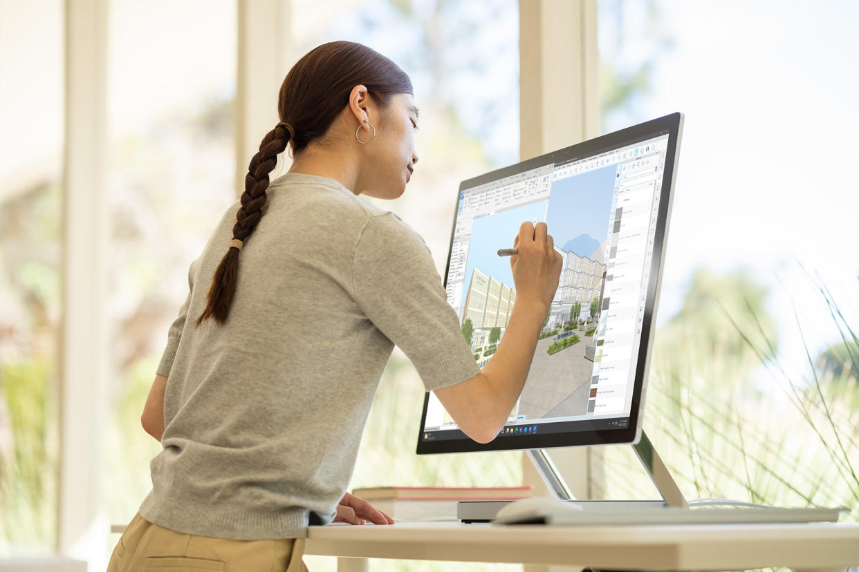 The Microsoft Surface Studio 2+ gets upgraded performance and graphics. (Image: Microsoft)