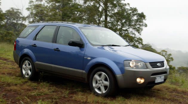 The Ford Territory model, scored high by a new car safety ratings system.