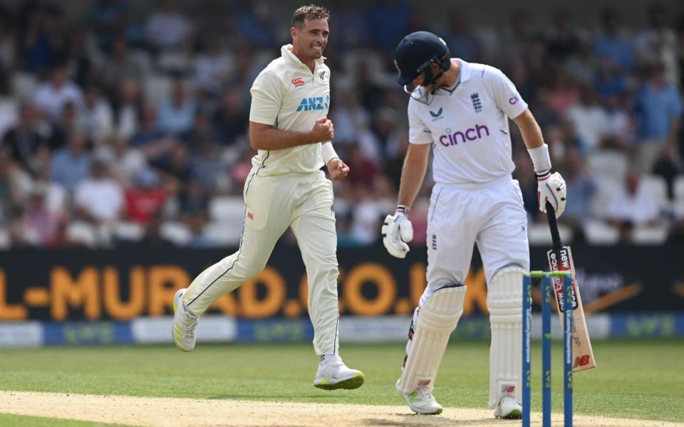 England were in all sorts of trouble when Joe Root was dismissed - GETTY IMAGES