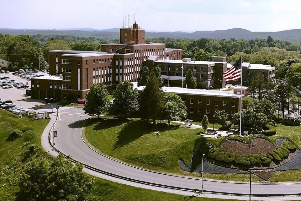 FILE-The Holyoke Soldiers' Home is seen in this May 29, 2018 file photo, in Holyoke, Mass. Bennett Walsh, the former superintendent of the Veterans' Home in Holyoke, is expected to change his plea and receive probation in connection with more than 80 COVID-19 deaths at the facility in 2020. (Patrick Johnson/The Republican via AP, File)