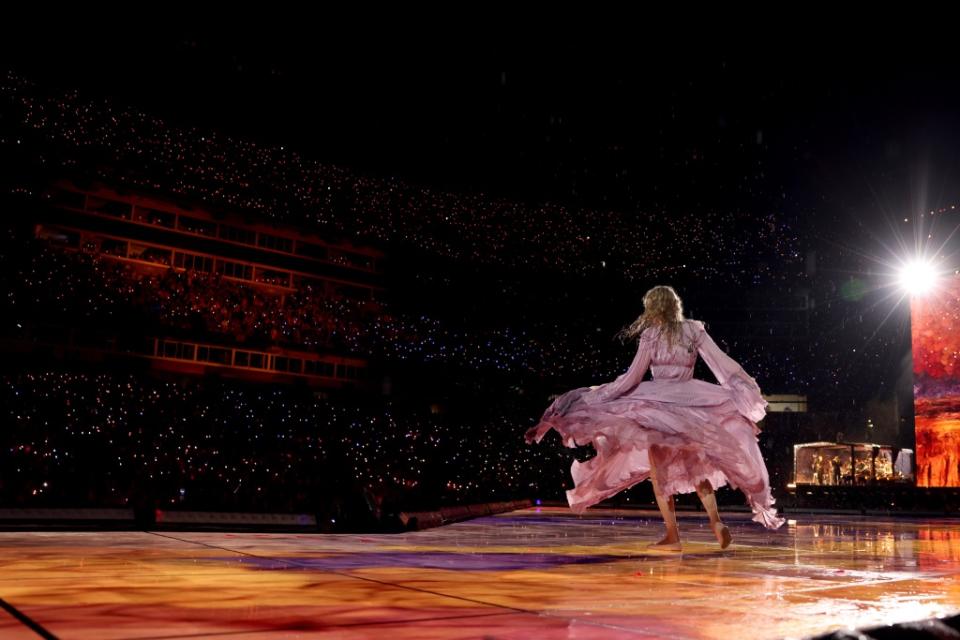 NASHVILLE, TENNESSEE - MAY 07: EDITORIAL USE ONLY Taylor Swift performs onstage for night three of Taylor Swift | The Eras Tour  at Nissan Stadium on May 07, 2023 in Nashville, Tennessee. (Photo by John Shearer/TAS23/Getty Images for TAS Rights Management)