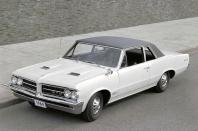 <p>In the 1960s, enthusiasts expected automakers to give performance cars a suitably loud look with wings, stripes and vents. Pontiac bucked that trend when it introduced the Tempest’s <strong>GTO package</strong> for the 1964 model year. Hood scoops, emblems and wider wheels were all that set it apart aesthetically. Its subtlety is forgotten in 2020 because so many examples ended up modified with aftermarket parts.</p><p>Pontiac pegged its 0-60mph time at <strong>7.7sec</strong> thanks to a <strong>325bhp</strong>, 6.4-litre V8 but it was a lot quicker than that in reality. Car & Driver recorded a <strong>4.6sec</strong> time when it tested the model in 1964.</p>