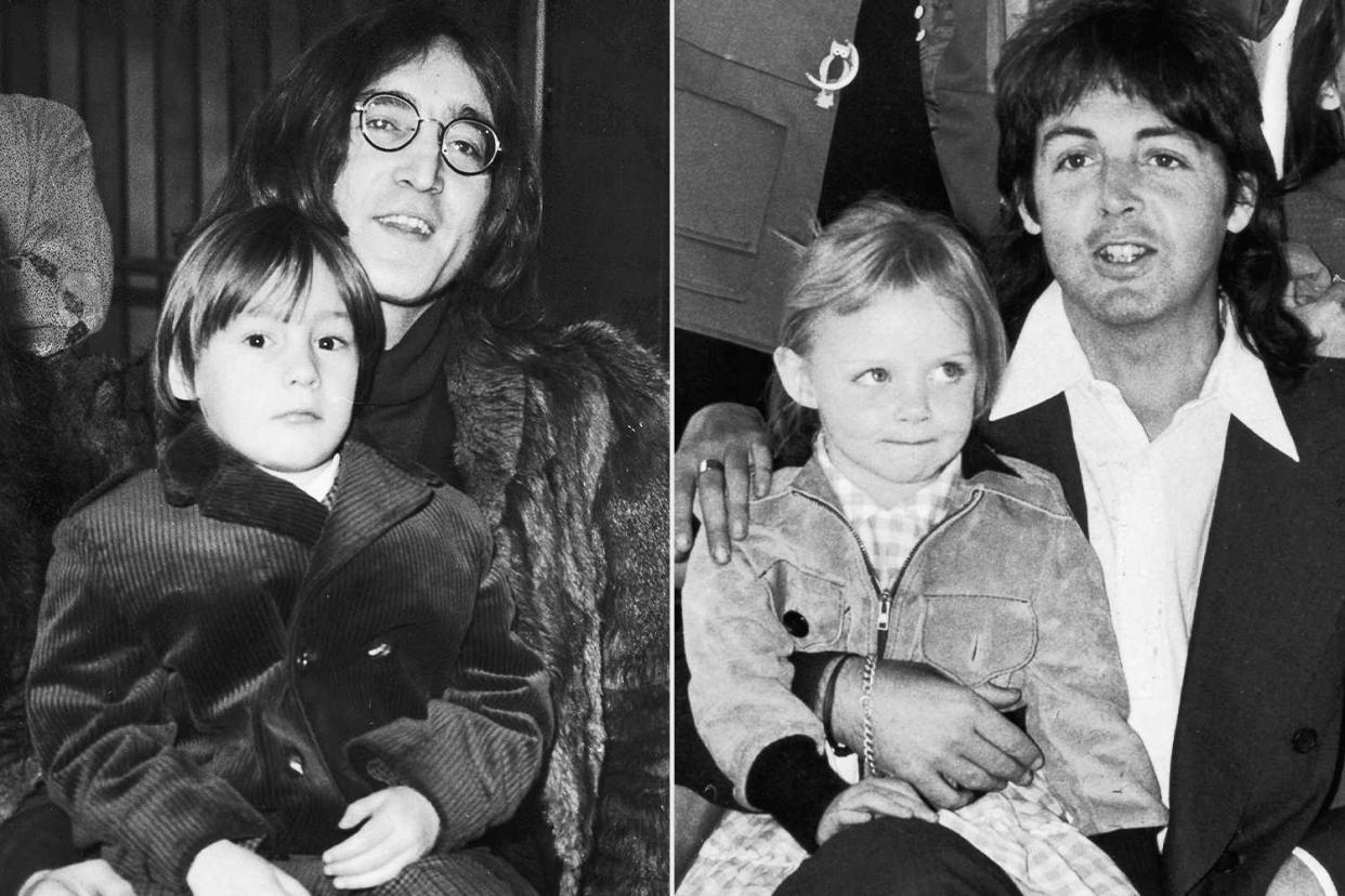 <p>Michael Webb/Keystone/Hulton Archive/Getty; Daily Express/Archive Photos/Getty</p> John Lennon with son Julian in 1968; Paul McCartney with daughter Stella in 1975