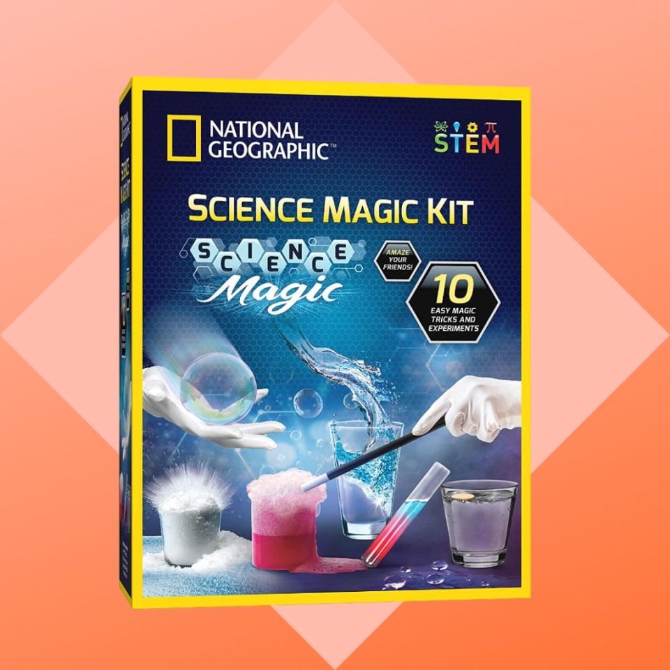 It doesn't get much cooler than this science experiment kit. The set has 10 different activities that are designed to be performed as a magic trick. It includes an illustrated guide with kid-friendly instructions alongside insight into the science that creates the magic. Ideal for kids ages 8 and up.You can buy the magic chemistry set from Amazon for around $17. 