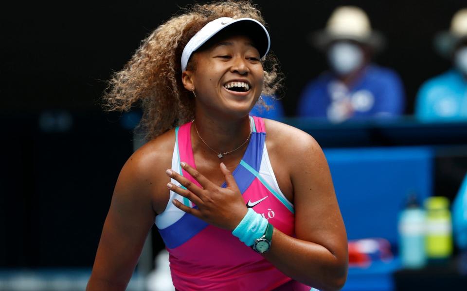 Naomi Osaka in her first round match - AP