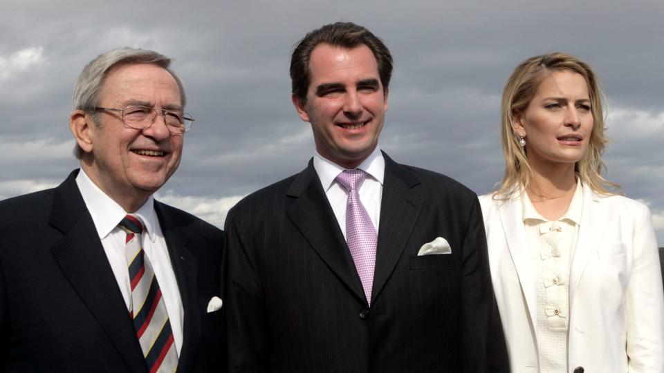 King Constantine with Prince Nikolaos and Tatiana