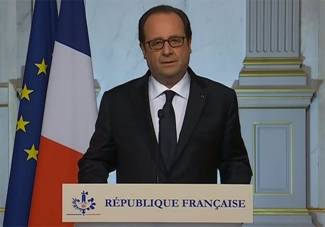 French President Francois says the nation 