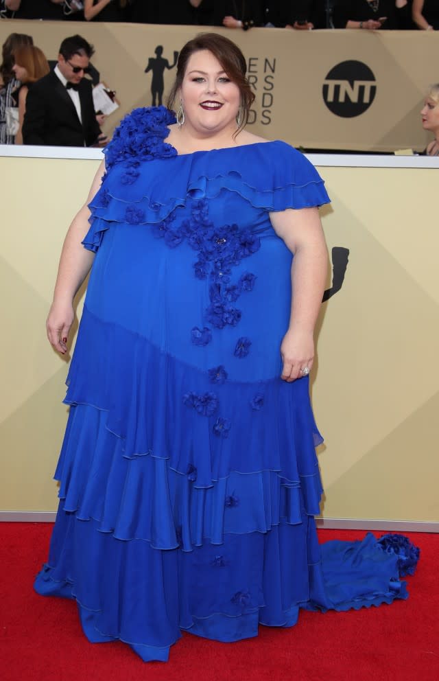 Chrissy Metz wearing Kate Spade.