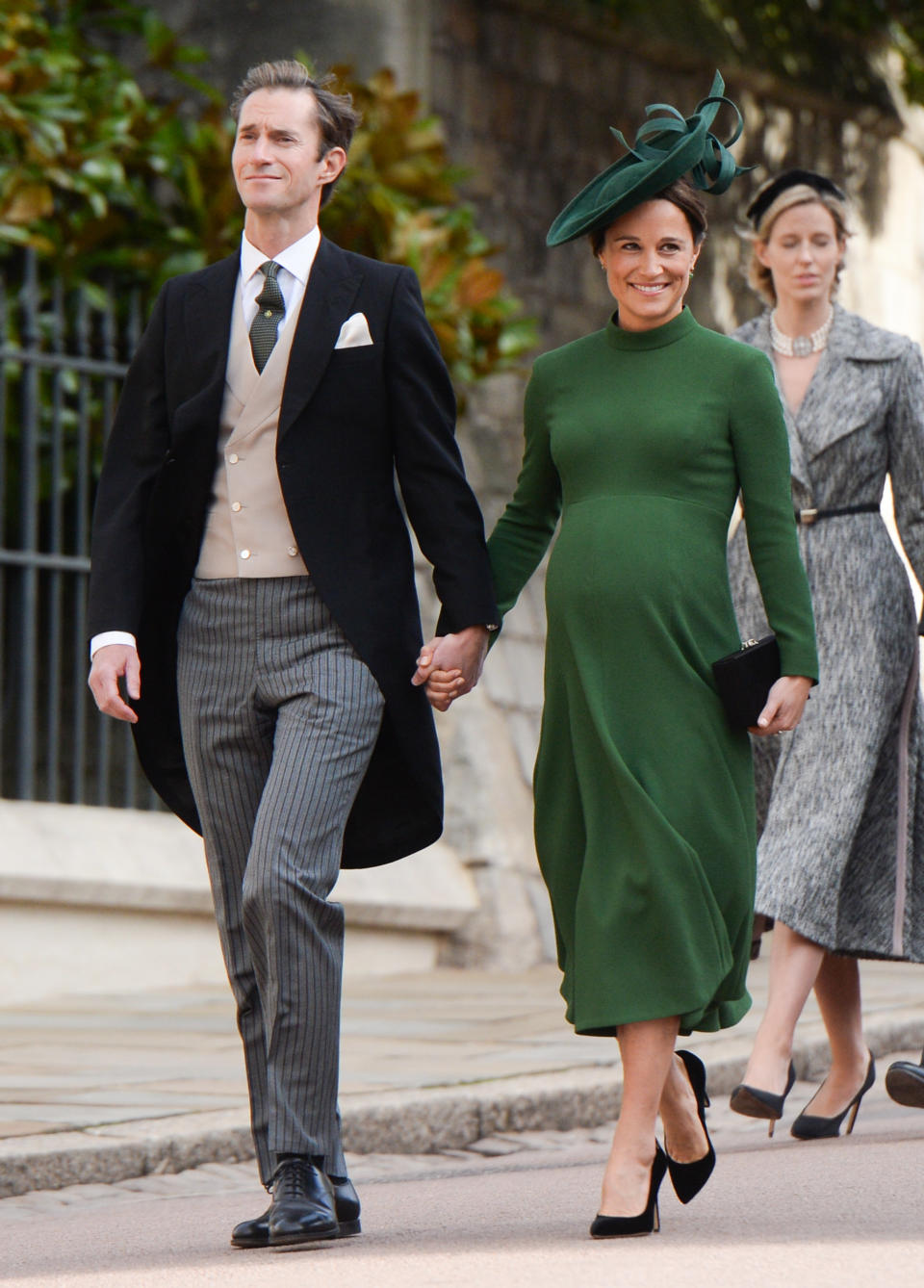 James Matthews and Pippa Middleton attend the wedding of Princess Eugenie of York and Jack Brooksbank at St. George's Chapel in Windsor Castle on Oct. 12 in Windsor, England. (Photo: Pool/Samir Hussein via Getty Images)