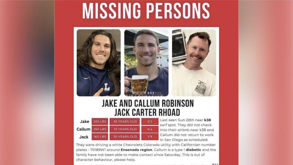 A missing persons poster for the Robinson brothers. 