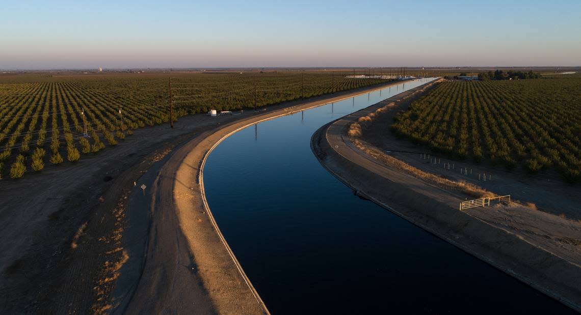 Delta-Mendota Canal off Ward Avenue in Patterson, Calif., photographed Friday, Nov.18, 2022.