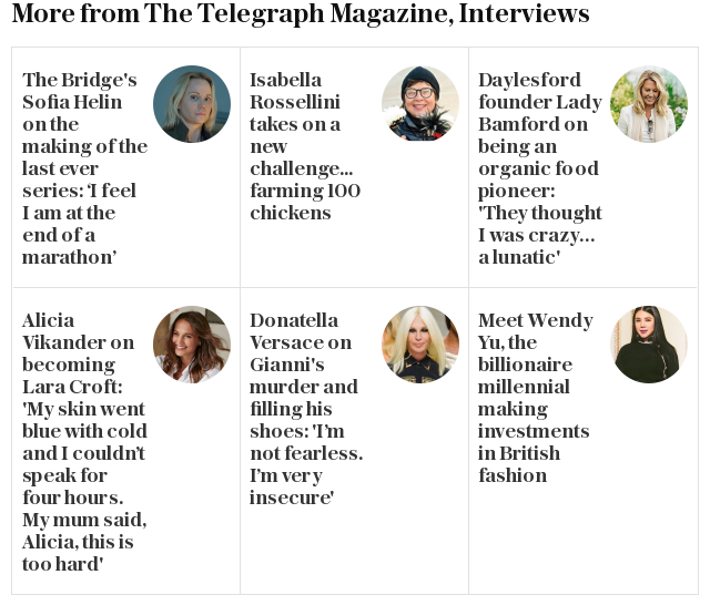 More from Telegraph Magazine Interviews