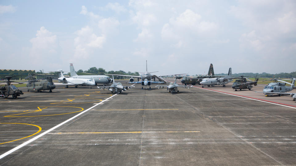 <p>RSAF aircraft on static display at Tengah Air Base. (PHOTO: Dhany Osman / Yahoo News Singapore) </p>