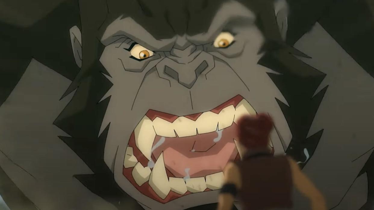  Kong yelling at human in Skull Island series 