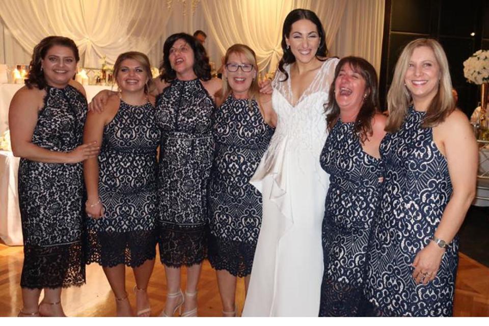 Six women had bought the same dress for the occasion: Debbie Sperenza / Facebook