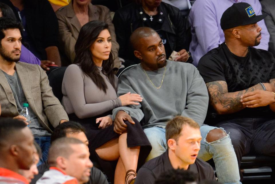 2) Kim Kardashian and Kanye West