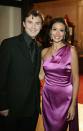 LONDON - DECEMBER 7: (UK NEWSPAPERS OUT) Presenters Melanie Sykes and Jonathan Wilkes attend the National TV Awards Party of the Year at the Royal Opera House, December 7, 2003 in London. (Photo by Gareth Davies/Getty Images)