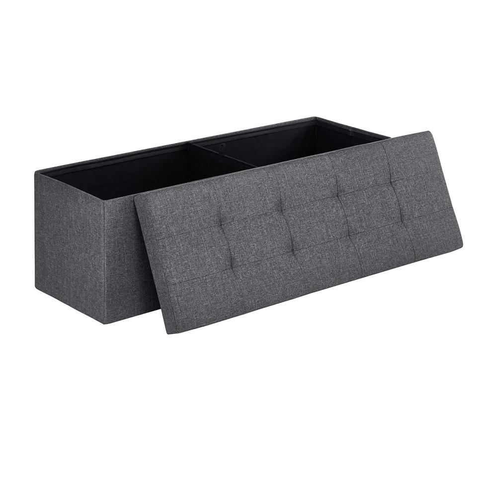 SONGMICS 43 Inches Folding Storage Ottoman Bench